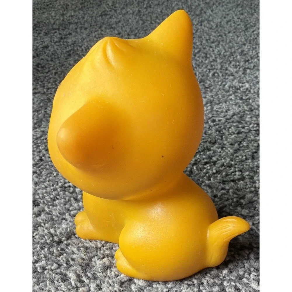 Vintage RARE R. Dakin Yellow Plastic Cat Squeaky 4